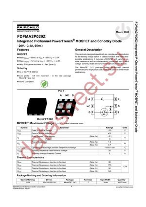 FDFMA2P029Z datasheet  